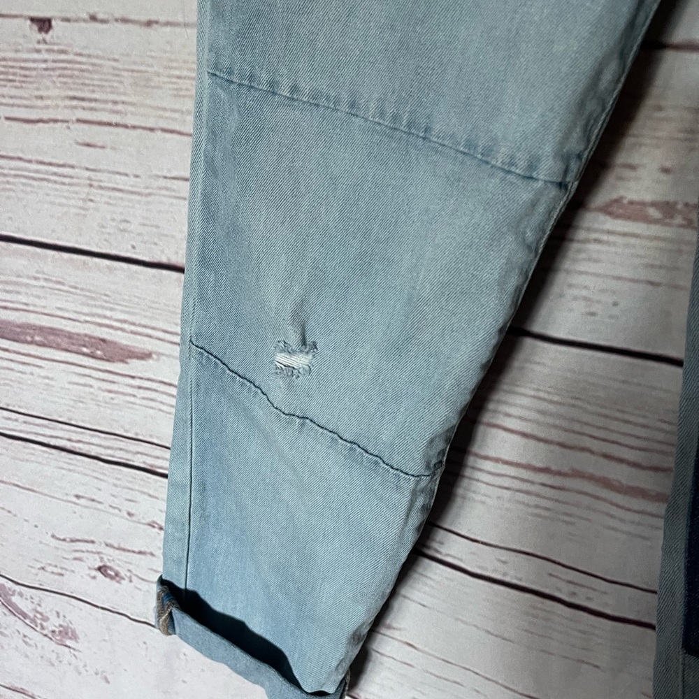 Gap Girlfriend Distressed Patchwork Ankle Jeans B… - image 4